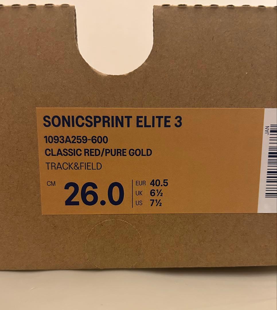 陸上スパイク　アシックス【限定色】ソニックスプリントエリート3 26.0cm
