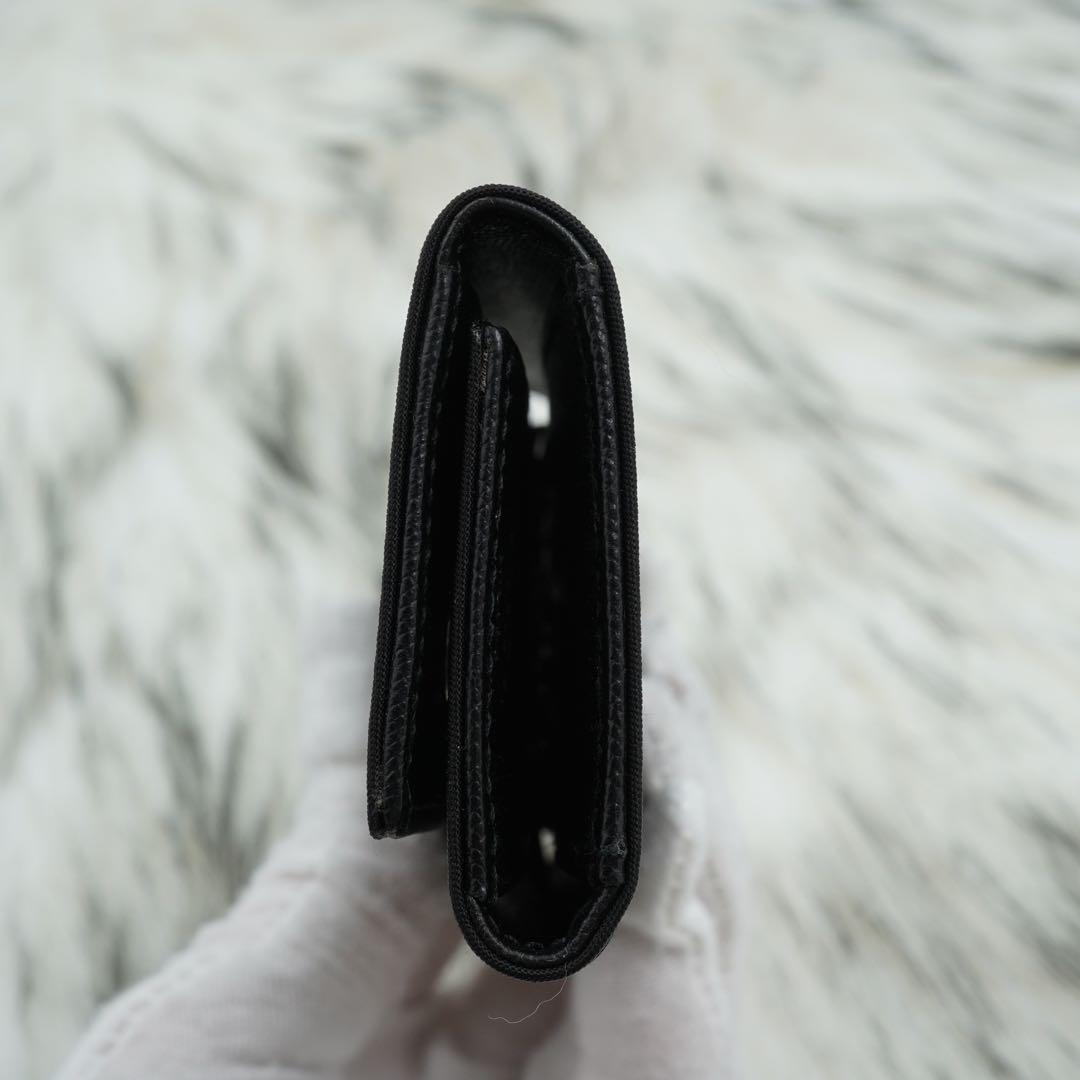 ほぼ未使用　PRADA プラダ　キーケース　ナイロン　三角プレート　ブラック