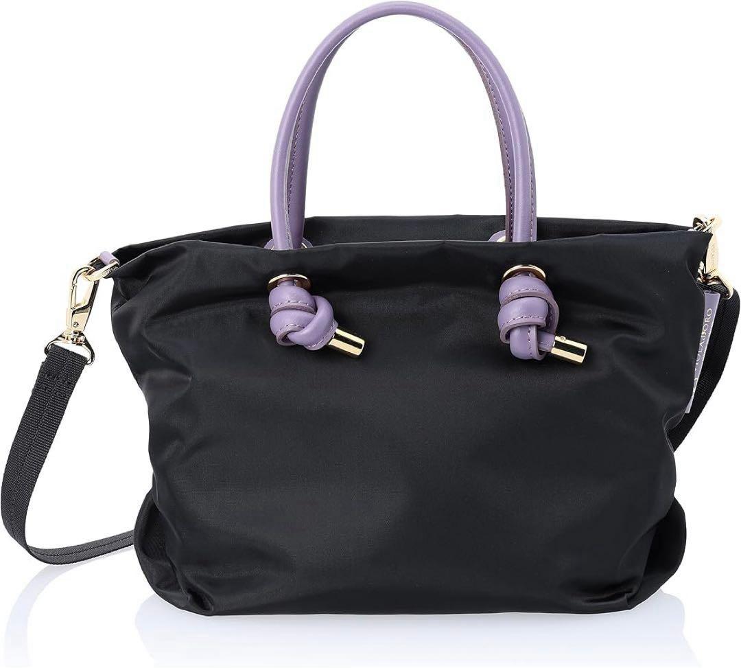 【美品】VIOLAd’ORO BIANCA トートバッグ S 2WAY 黒