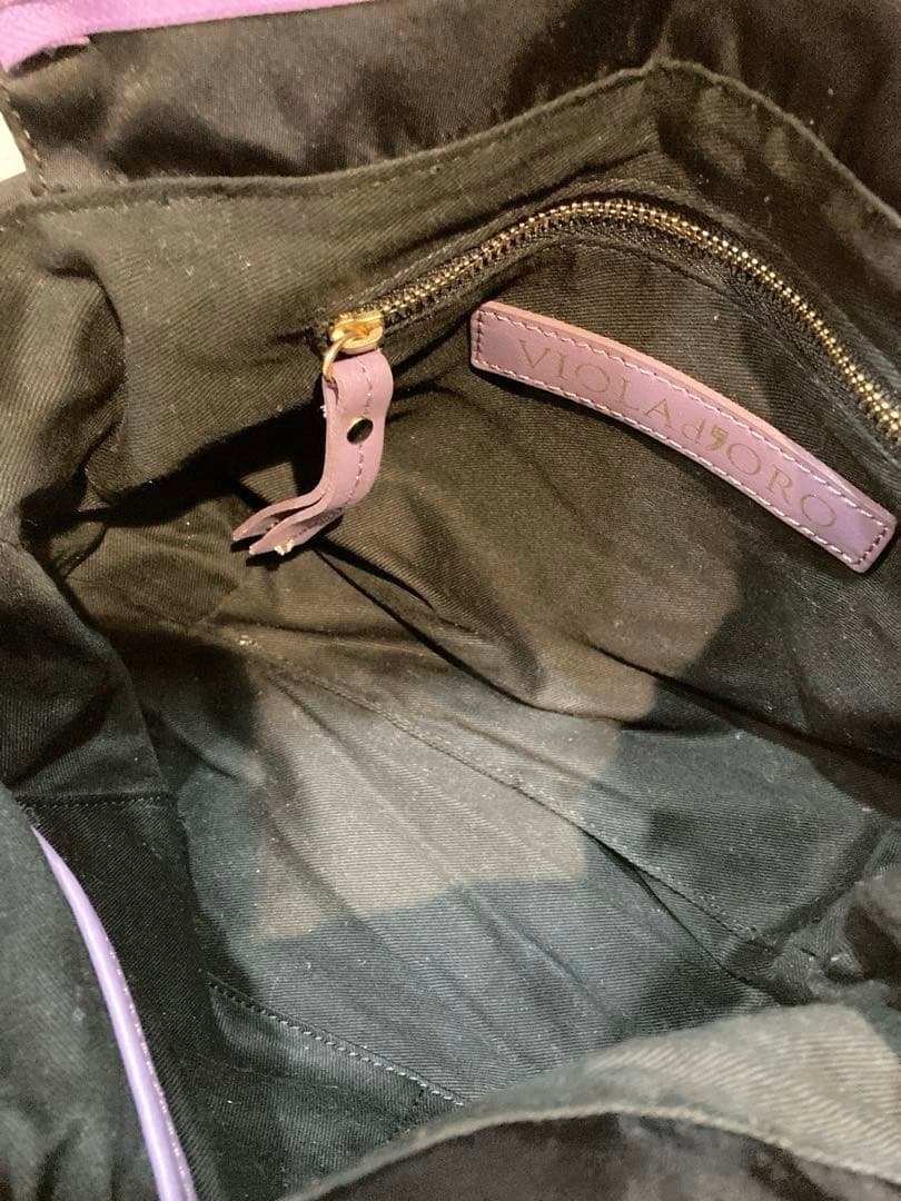 【美品】VIOLAd’ORO BIANCA トートバッグ S 2WAY 黒