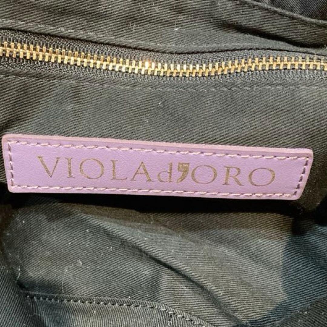 【美品】VIOLAd’ORO BIANCA トートバッグ S 2WAY 黒