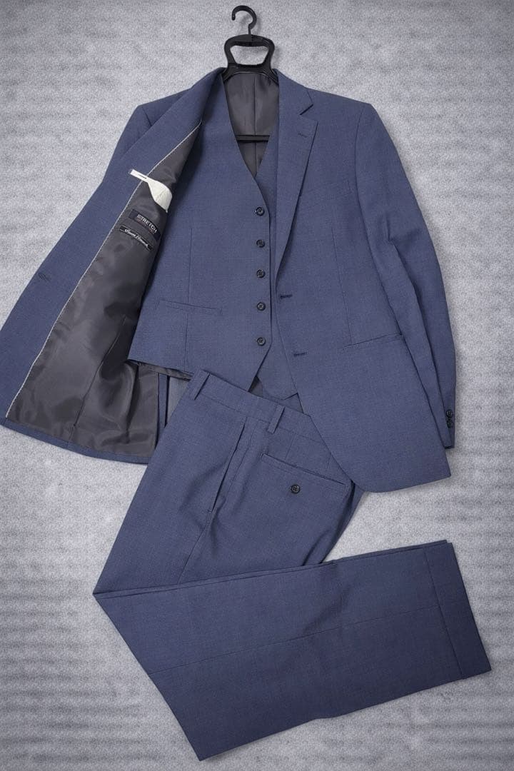 【即日発送】ORIHICA スーツ 3ピースセット メンズ ネイビー 美品
