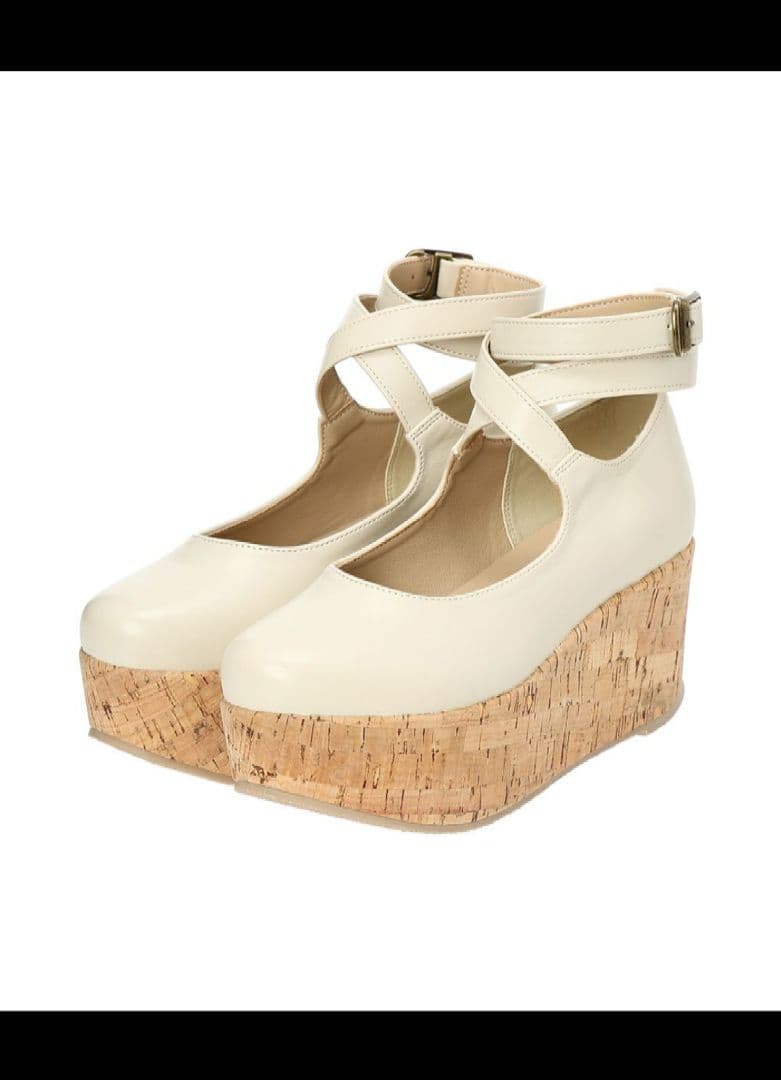 ★新品★フィント クロスストラップ厚底パンプス