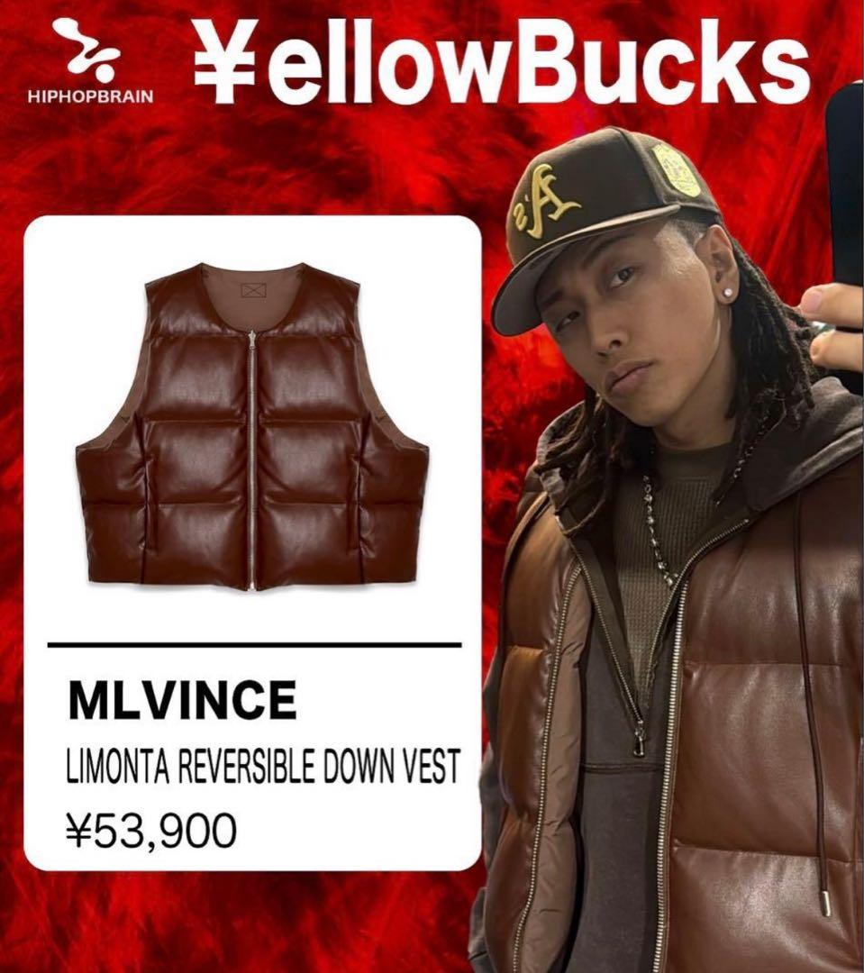 MLVINCE LIMONTA REVERSIBLE DOWN VEST 黒