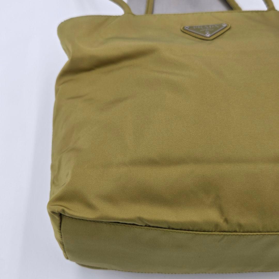 【美品】PRADA プラダ テスートナイロン　トートバッグ オリーブグリーン