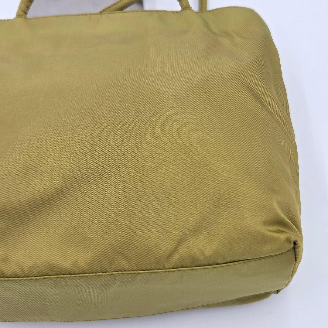 【美品】PRADA プラダ テスートナイロン　トートバッグ オリーブグリーン