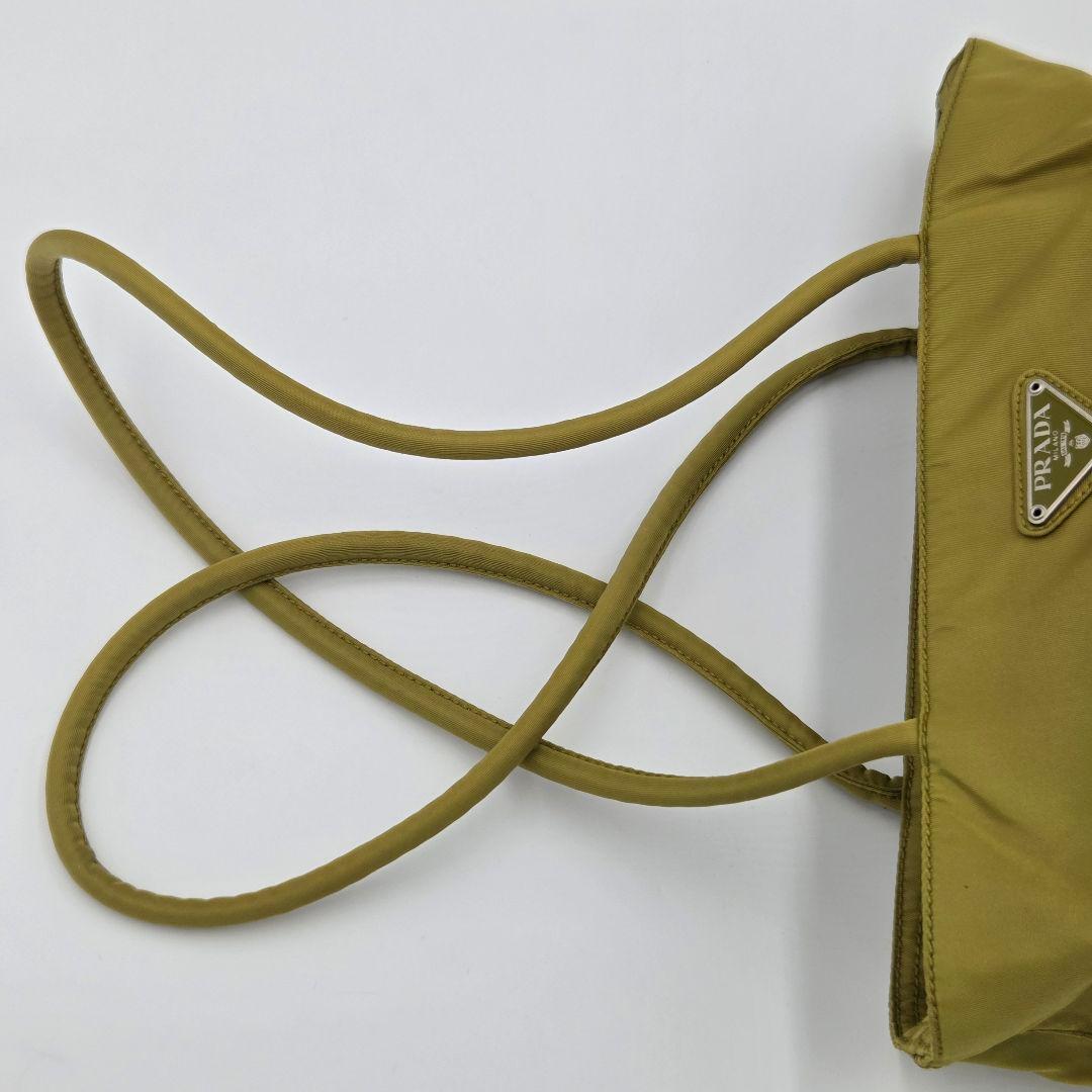 【美品】PRADA プラダ テスートナイロン　トートバッグ オリーブグリーン