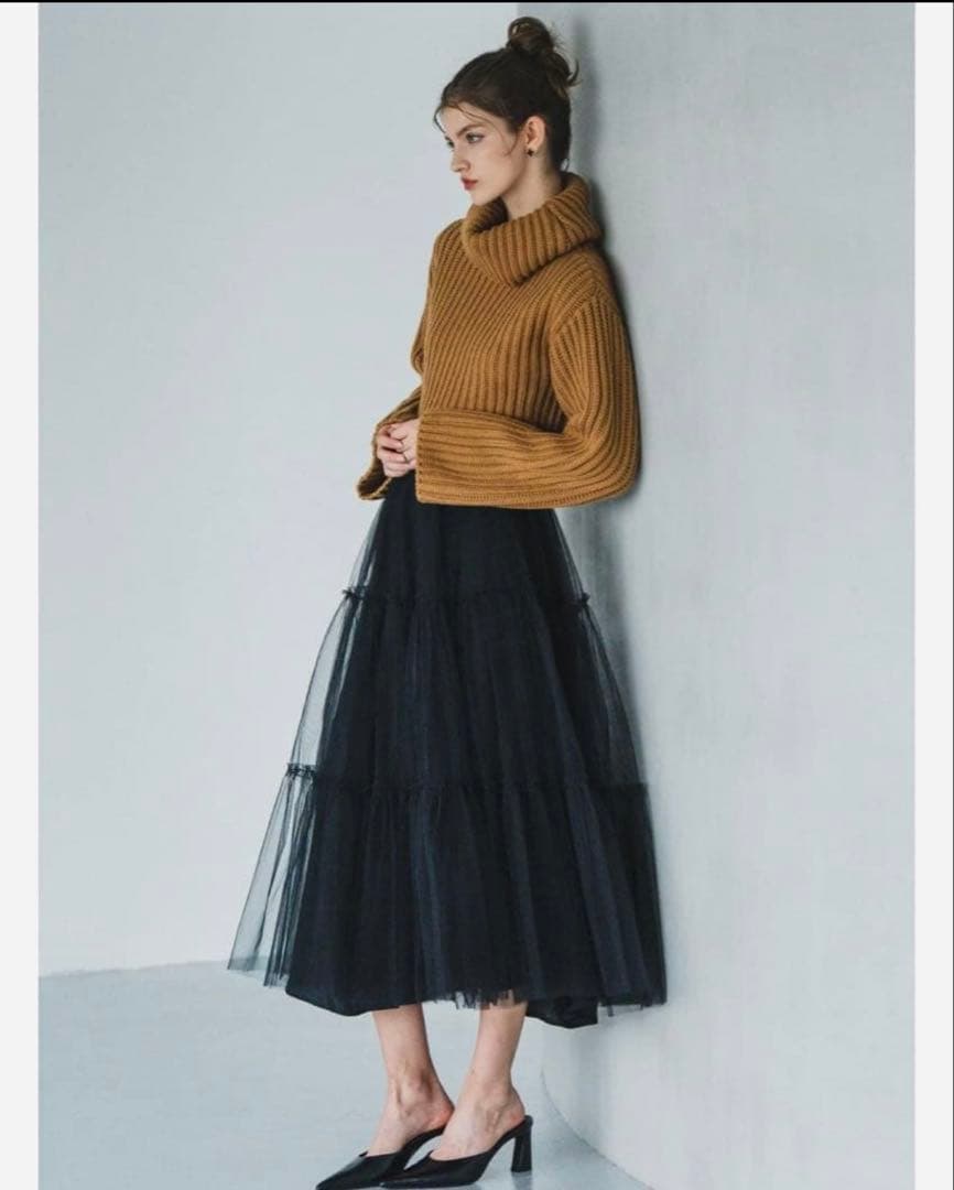 sheller シェリエ ニット　セーター　キャメル