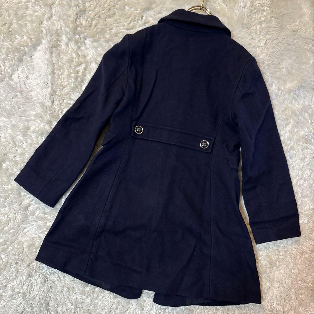 EMPORIO ARMANI ネイビー カシミア混　ウールコート 8A 130