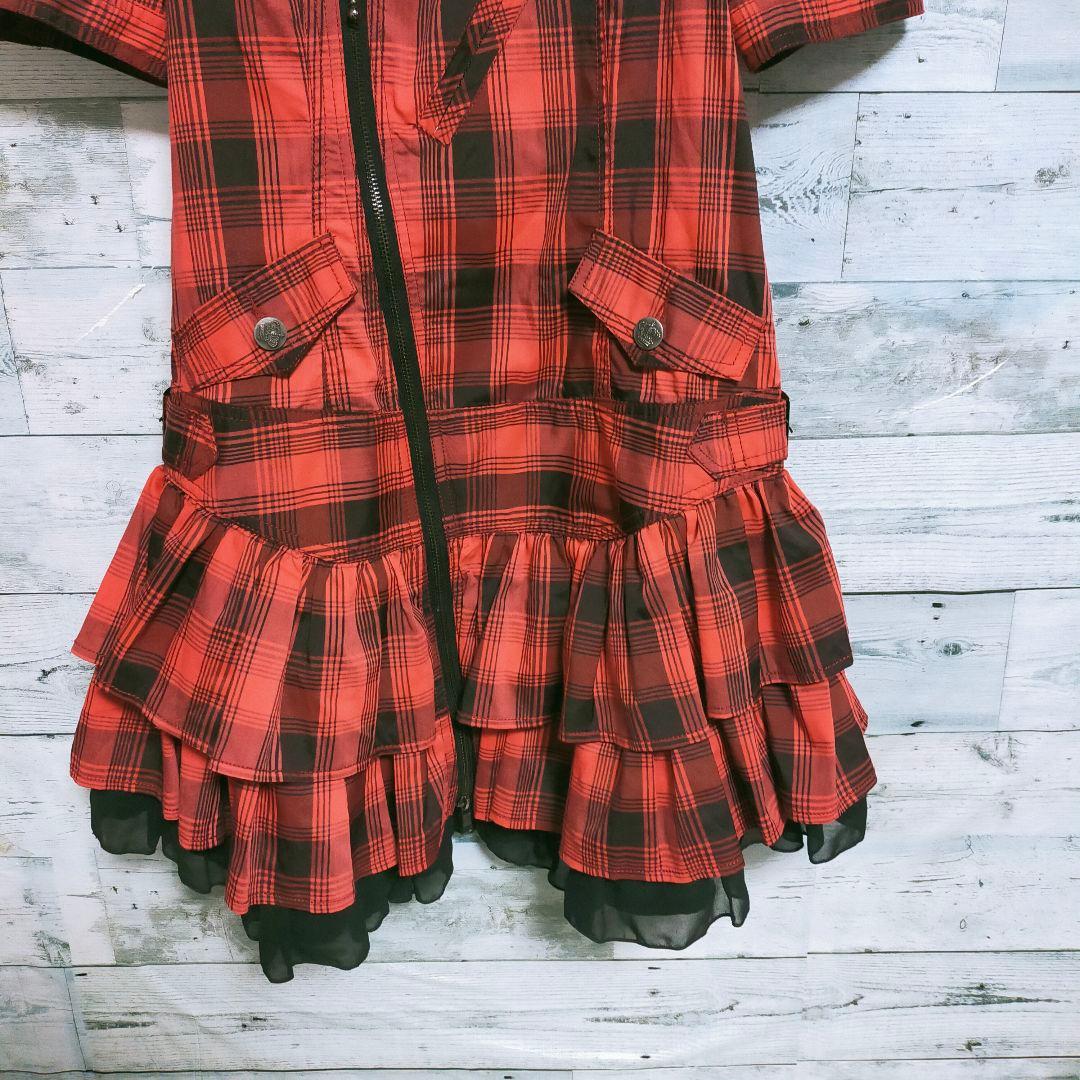 ALGONQUINS アルゴンキン チェック ワンピース ロック フリル