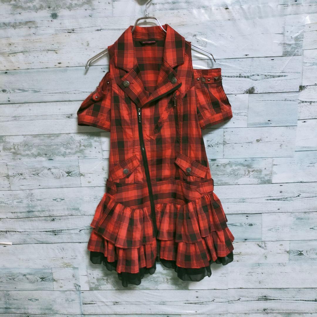 ALGONQUINS アルゴンキン チェック ワンピース ロック フリル