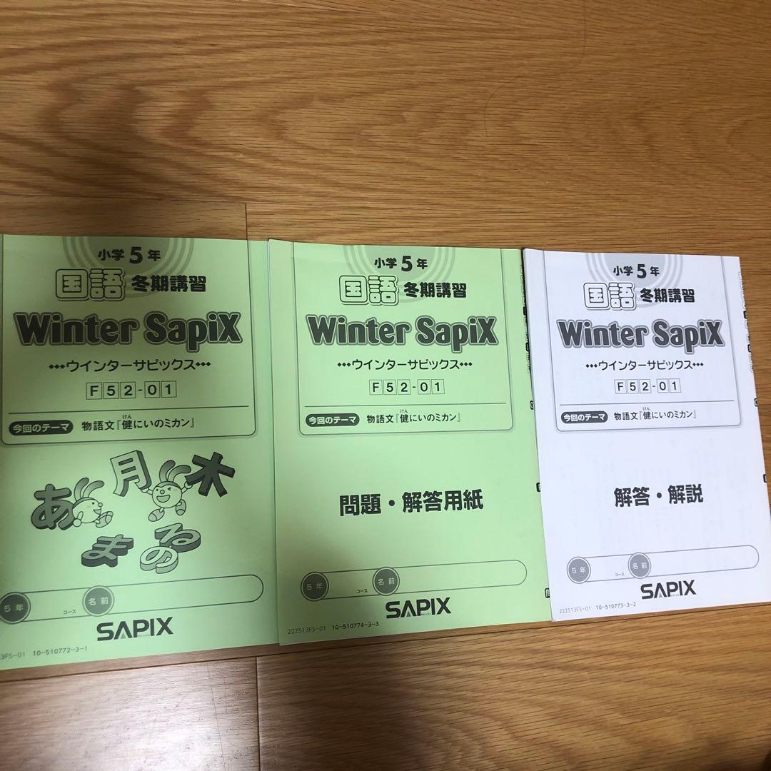 sapix 2022年度5年生　4教科テキストフルセット