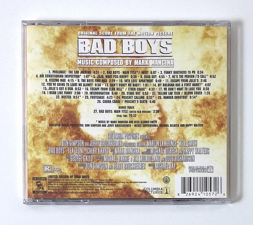 廃盤 3000枚限定盤 CD バッド・ボーイズ サウンドトラック 完全生産限定盤