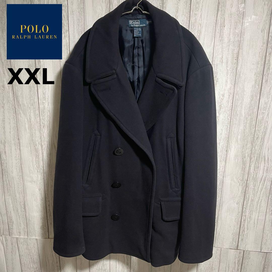 【レアサイズ】ポロラルフローレン Pコート ネイビー XXL