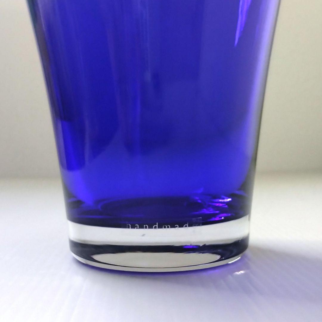 LSA エルエスエー フラワーベース ガラス 花器 花瓶 ブルー コバルトブルー