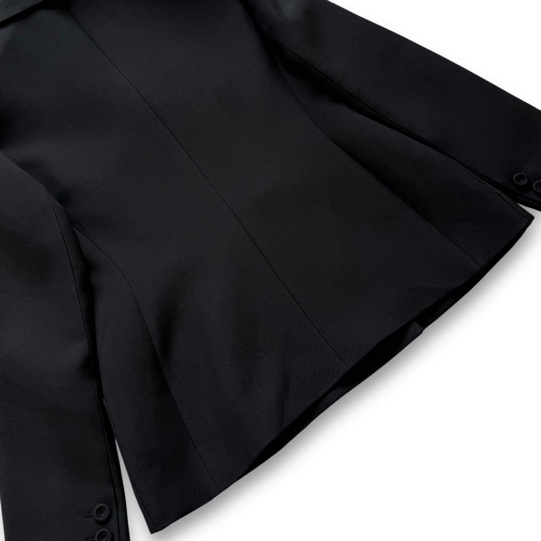 現行★クリスチャンディオール バージャケット ダブル ウールシルク 黒 46