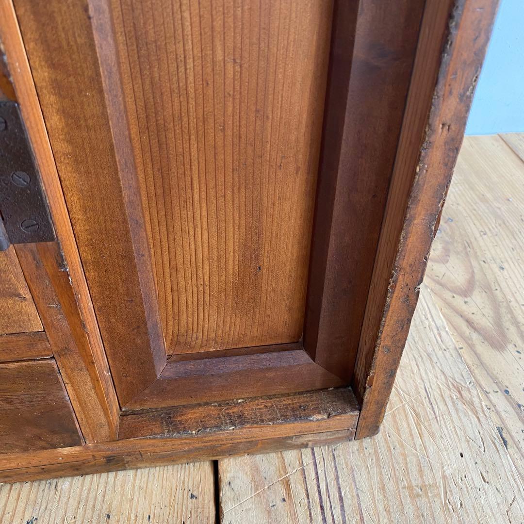 アンティーク チェスト 棚 本棚 食器棚 無垢材 z857