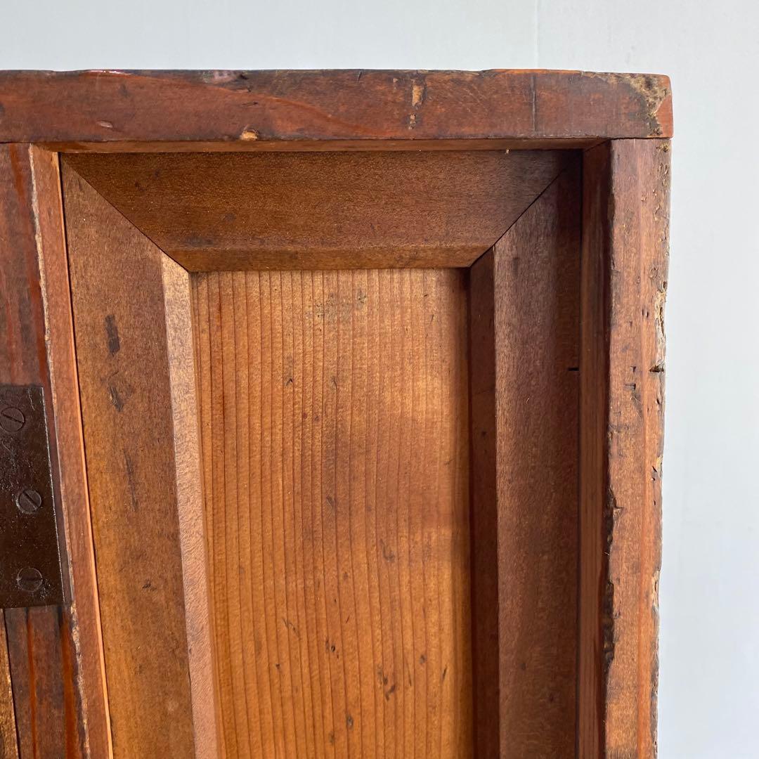 アンティーク チェスト 棚 本棚 食器棚 無垢材 z857