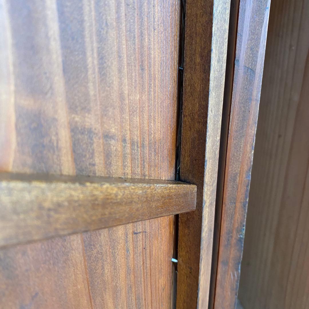 アンティーク チェスト 棚 本棚 食器棚 無垢材 z857