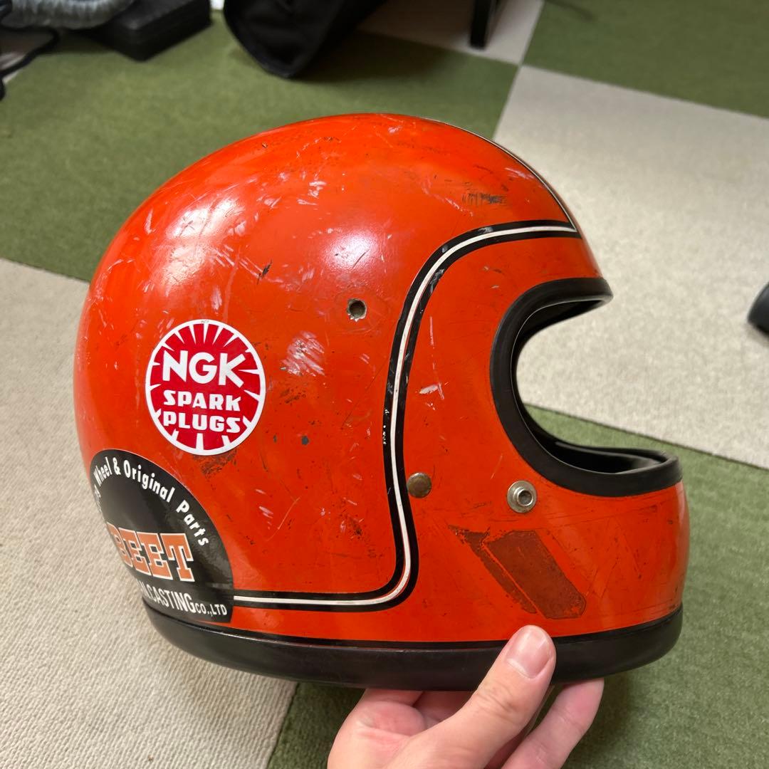 BELLフルフェイス　70s ヴィンテージ オレンジ