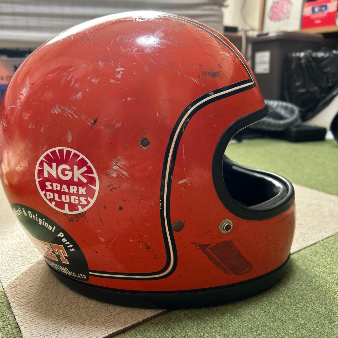 BELLフルフェイス　70s ヴィンテージ オレンジ