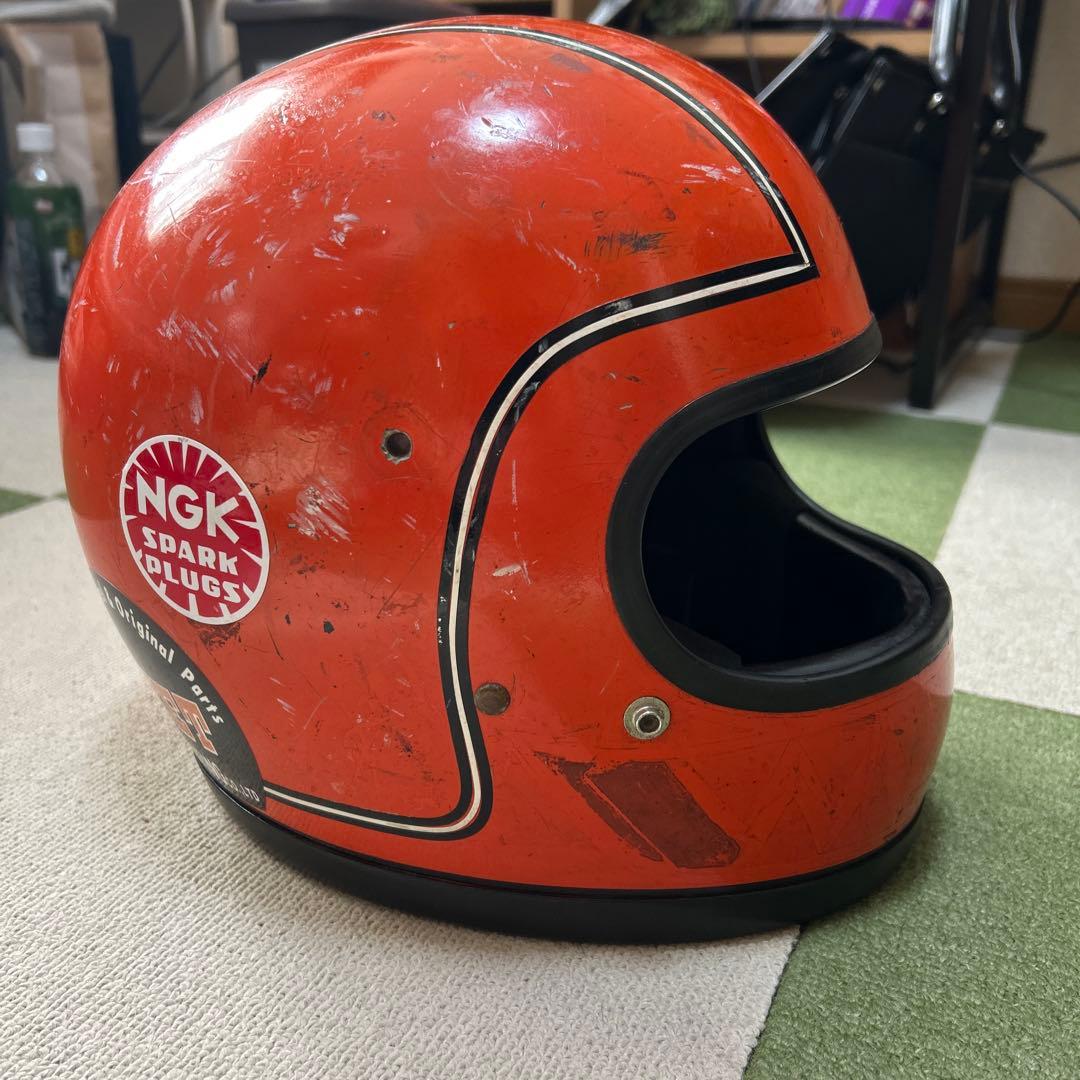 BELLフルフェイス　70s ヴィンテージ オレンジ