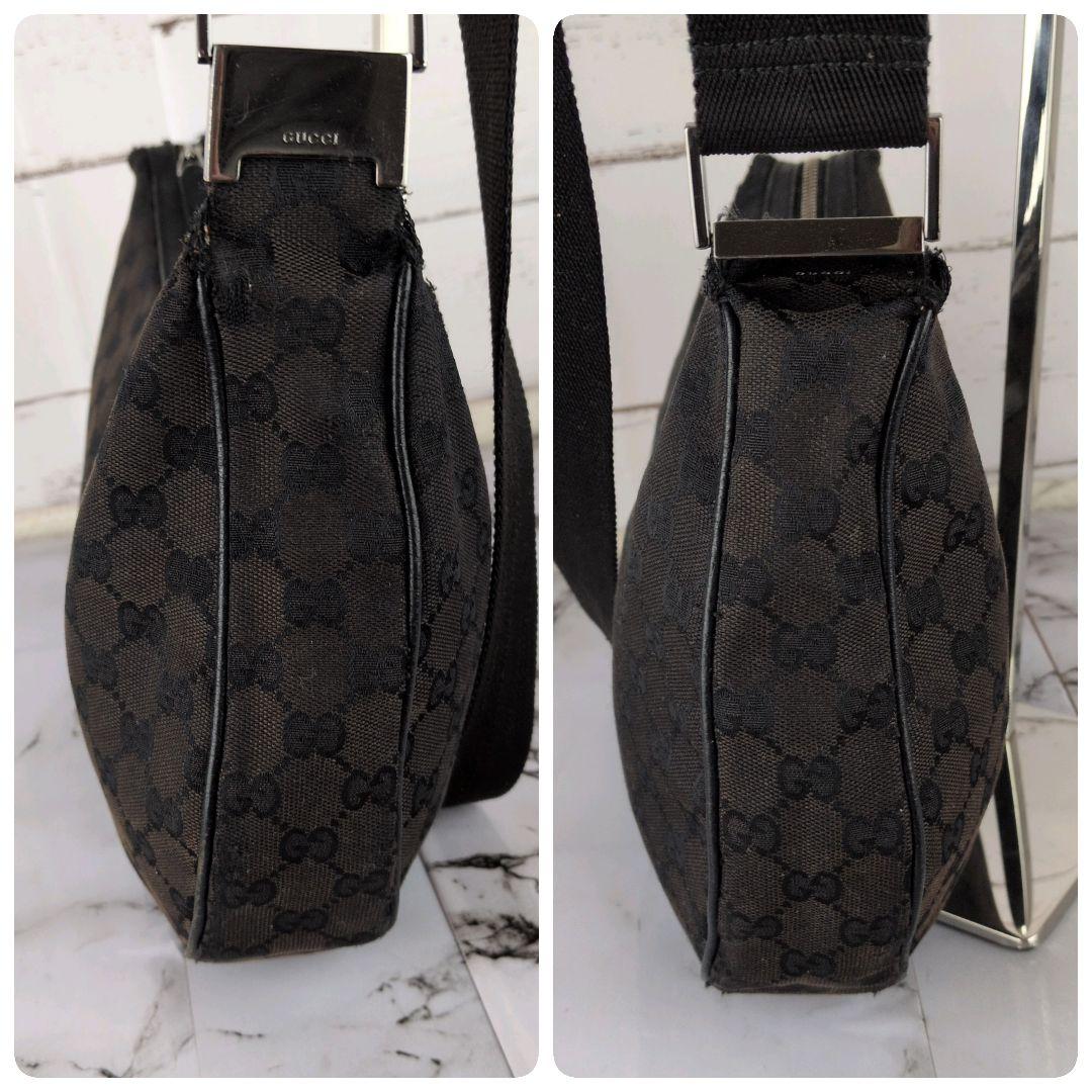 【人気】グッチ☆三日月　GG　キャンバス　ショルダー