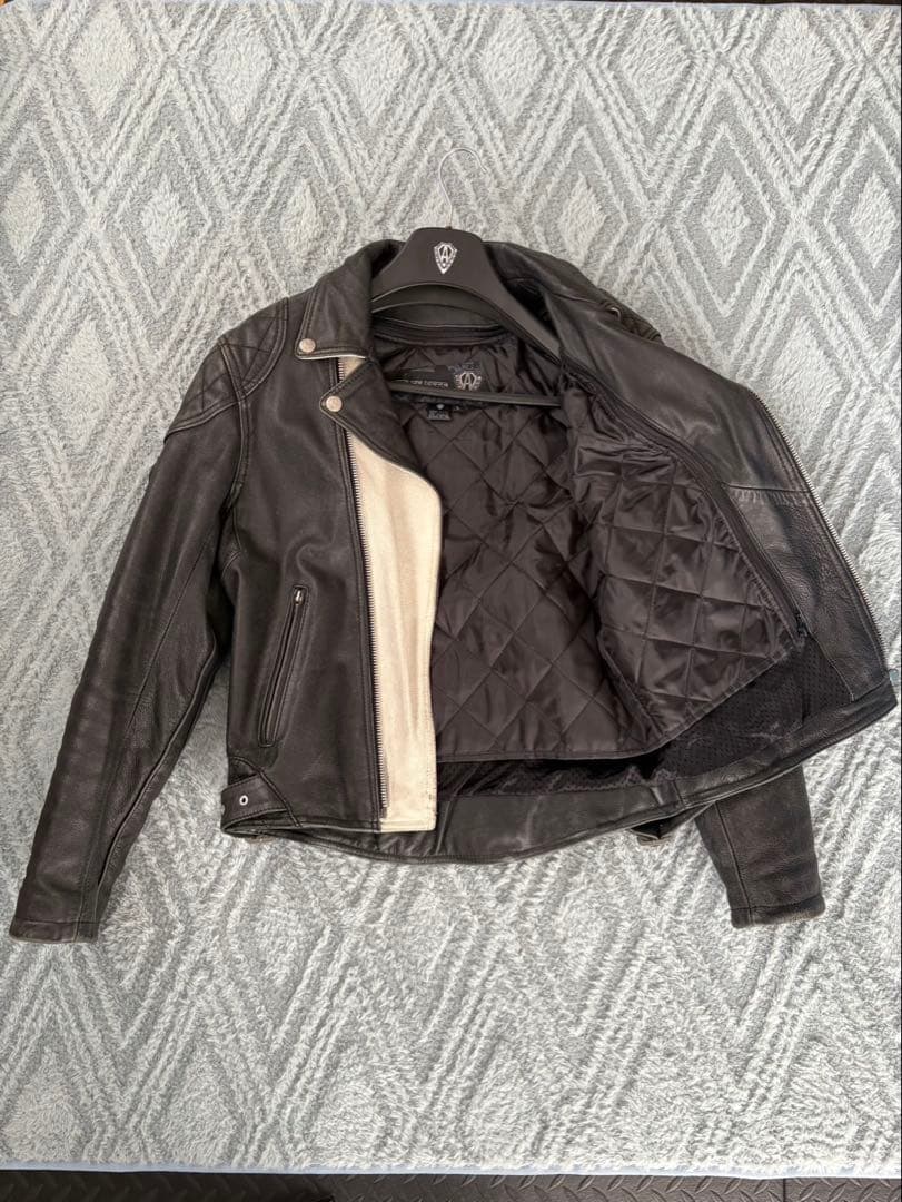 402希少L◎アレンネス レザーライダース 本革 ライティングジャケット