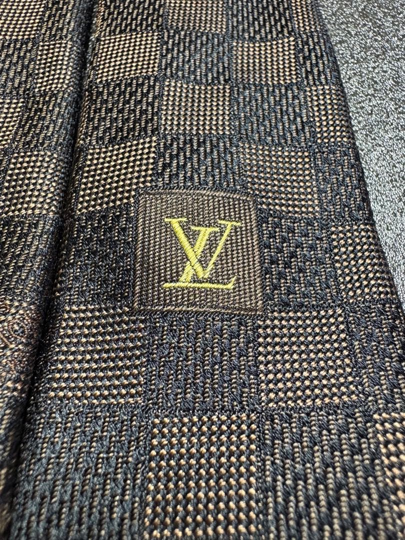 《美品》 LOUIS VUITTON ネクタイLV ダミエグラフィット ブラウン