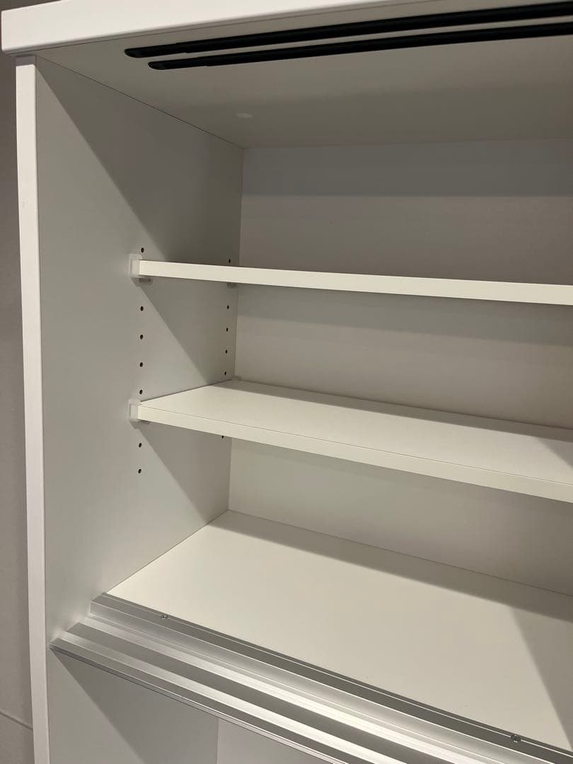 ★こばし★【送料込】ニトリ 食器棚 幅120 ホワイト　※上部のみ