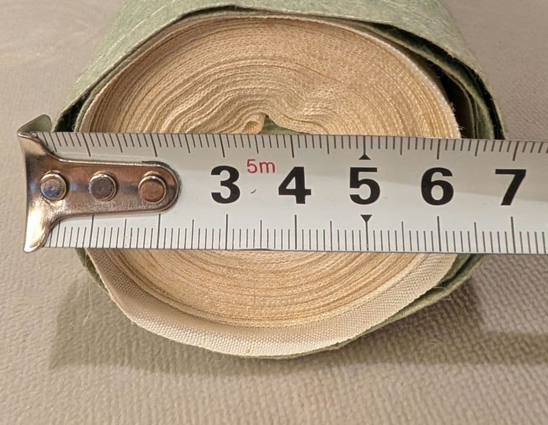 未使用保管品　着物反物　着尺小千谷襦袢地　紋紗　麻生地 100%　流水文様