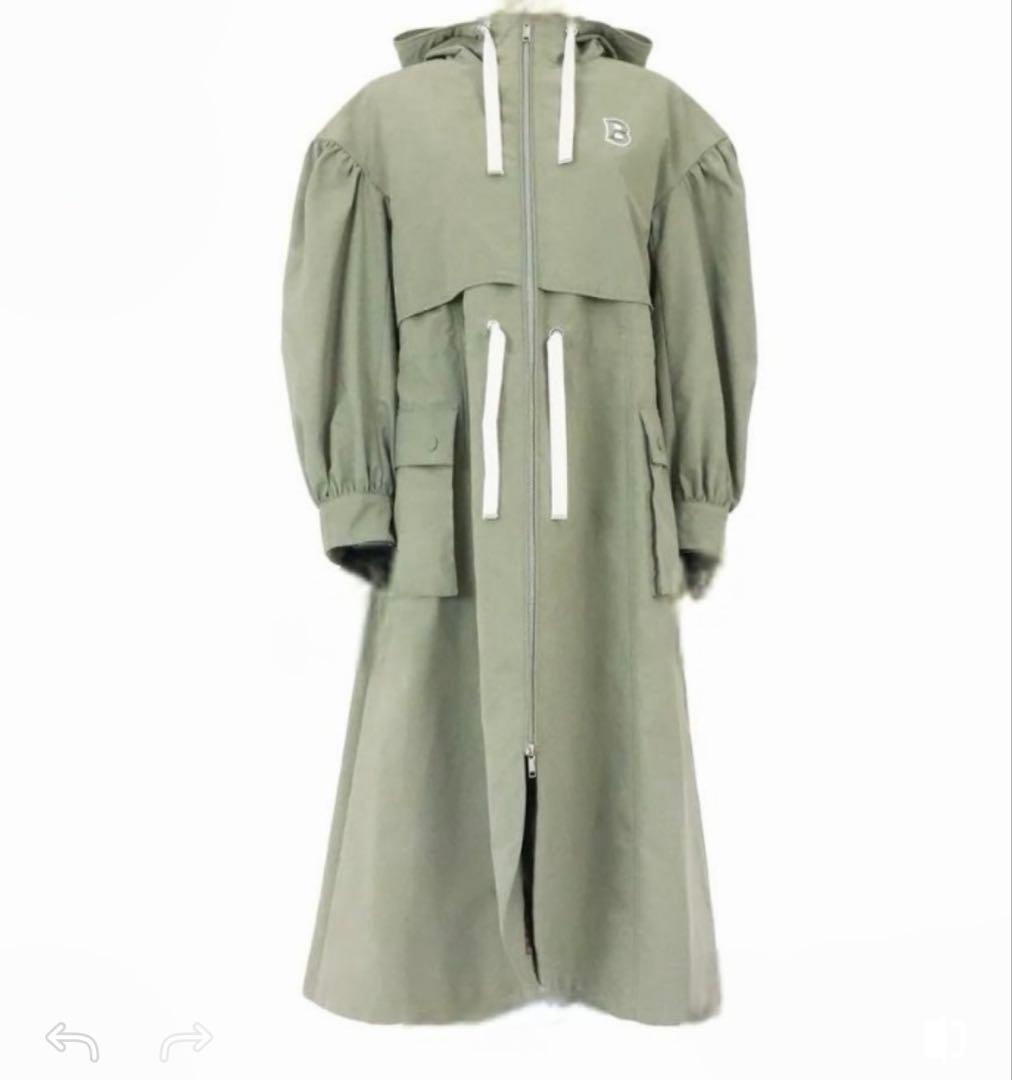 【新品】ボーダーズアットバルコニー ボリュームスリーブ コート　カーキ