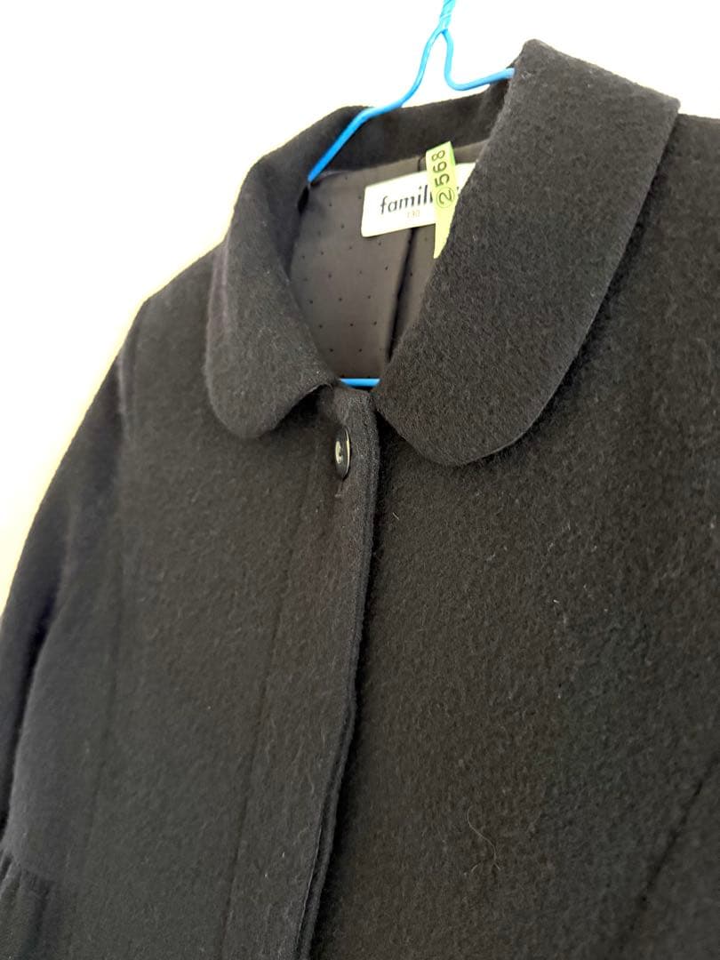 familiar⭐︎ファミリア⭐︎ネイビー ウールコート 襟付き　130㎝