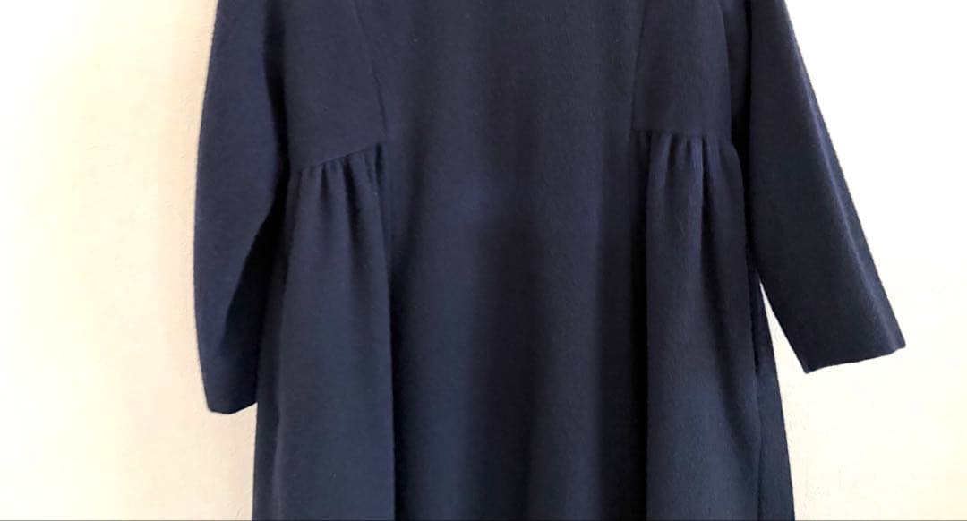 familiar⭐︎ファミリア⭐︎ネイビー ウールコート 襟付き　130㎝