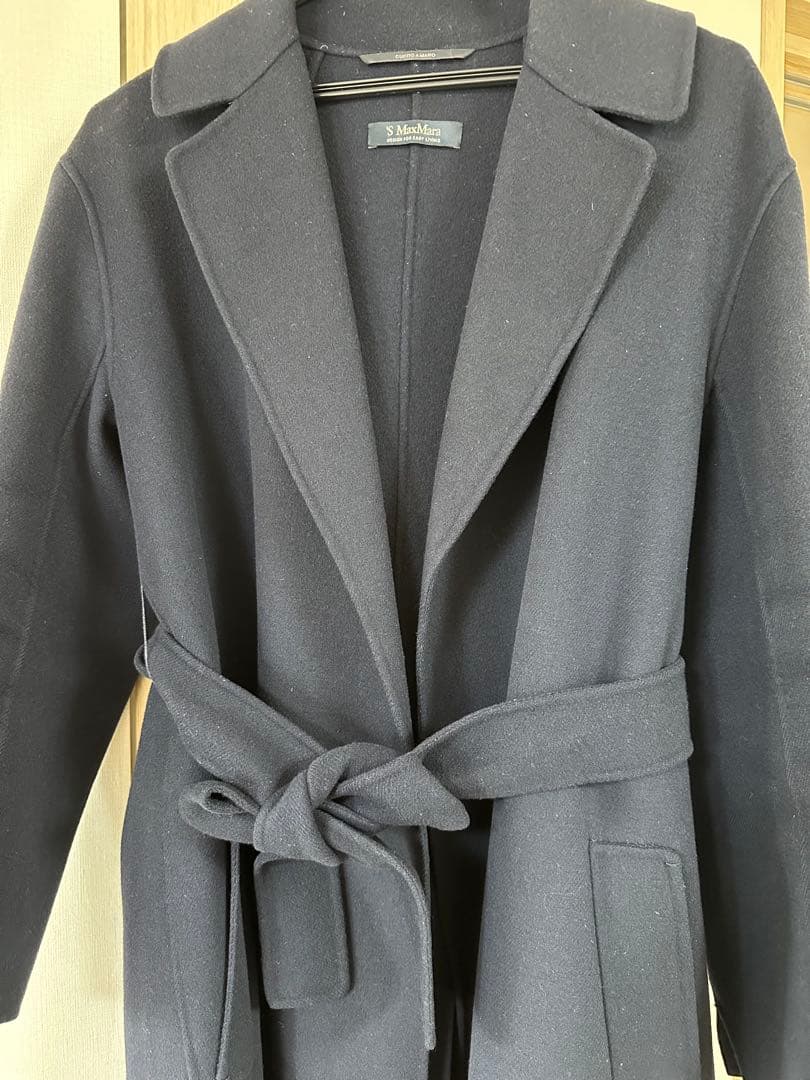 'S MaxMara ネイビー チェスターコート ベルト付き　40サイズ