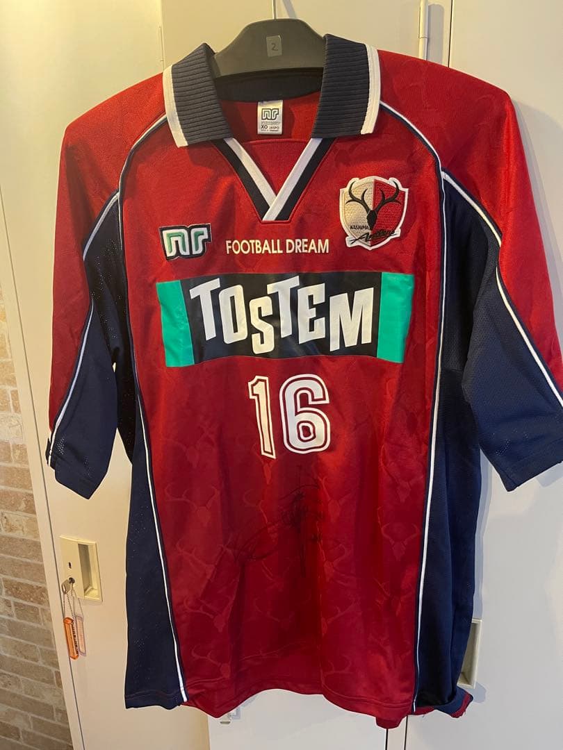 【直筆サイン】本山雅志 鹿島アントラーズ ユニフォーム 2000-2001未使用