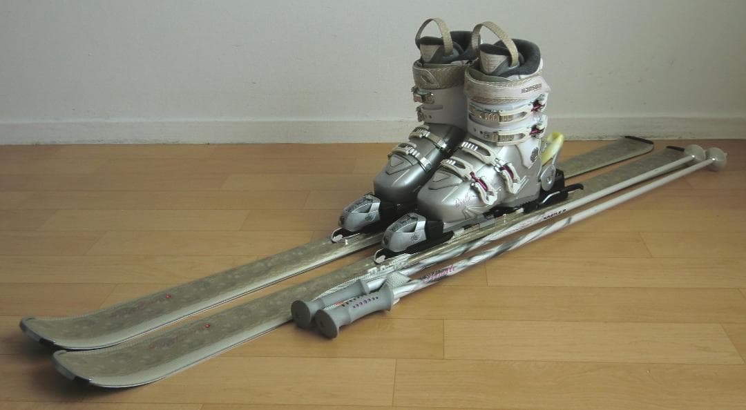 ■■1月限定■送料無料■女性用スキーセット■板146靴24-24.5■WAX済■