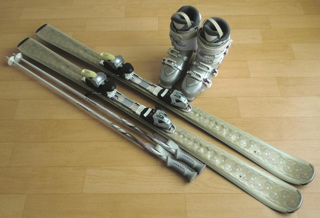 ■■1月限定■送料無料■女性用スキーセット■板146靴24-24.5■WAX済■