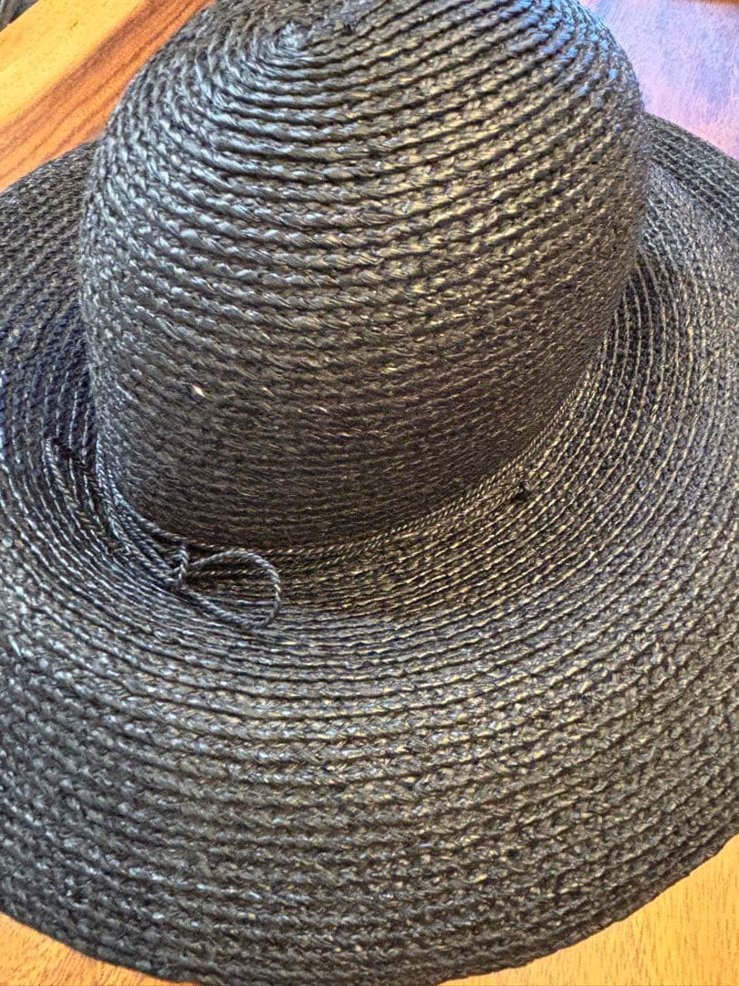 ヘレンカミンスキー　ラフィアハット　黒