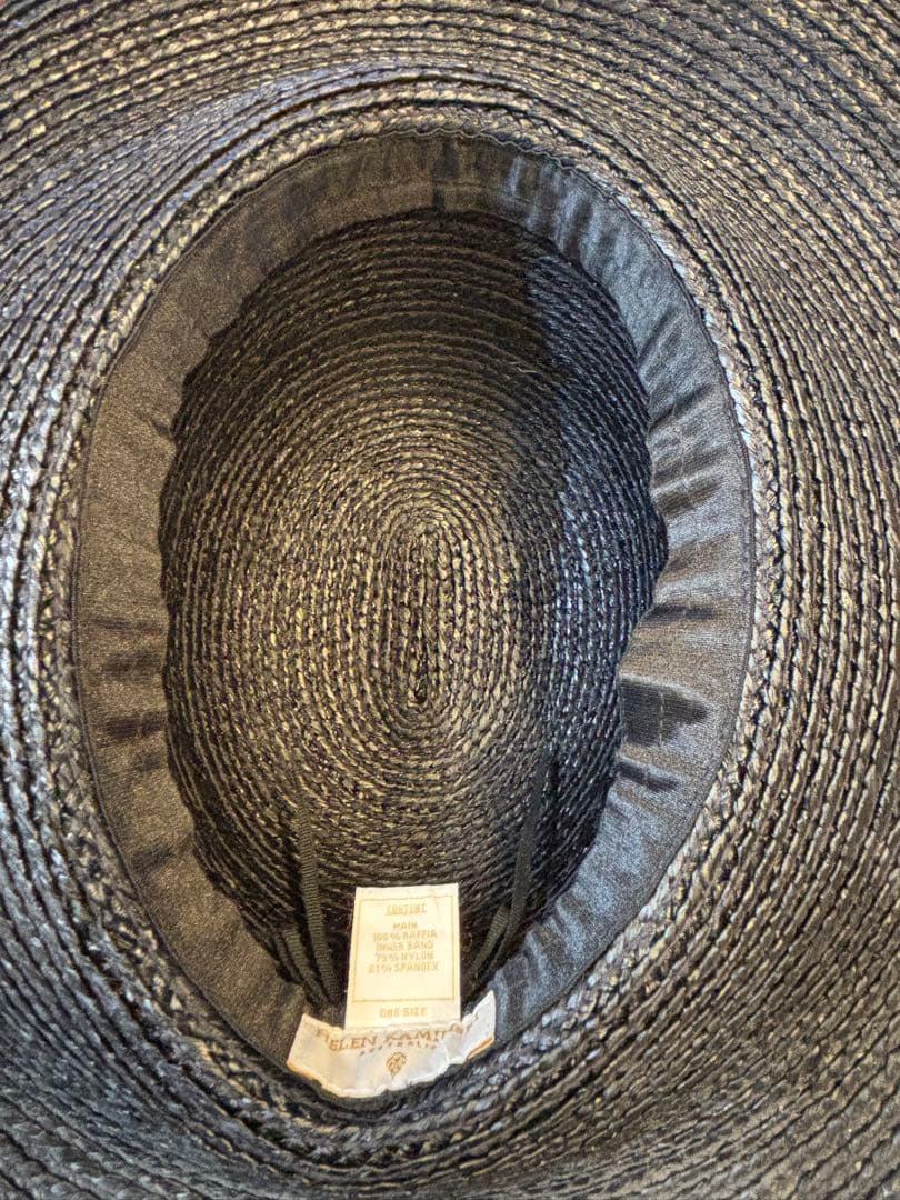 ヘレンカミンスキー　ラフィアハット　黒