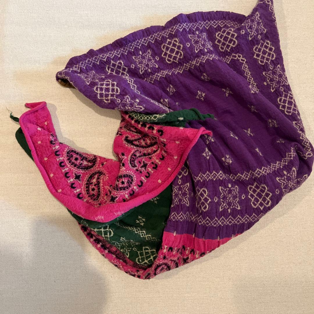 KAPITAL ペイズリー柄縮絨ウールマフラー　ストール