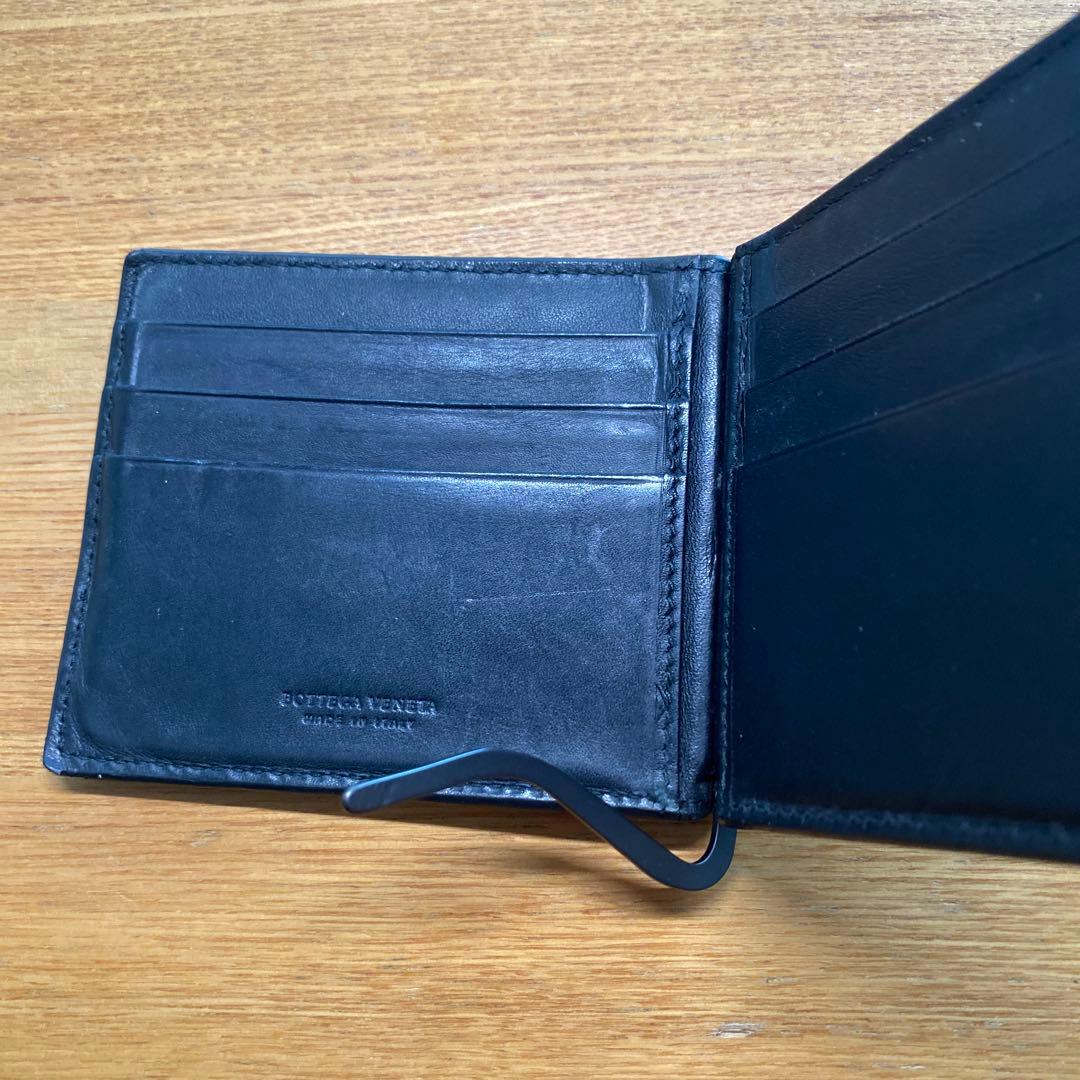 ボッテガヴェネタ マネークリップ 二つ折り財布　ブラック　正規店