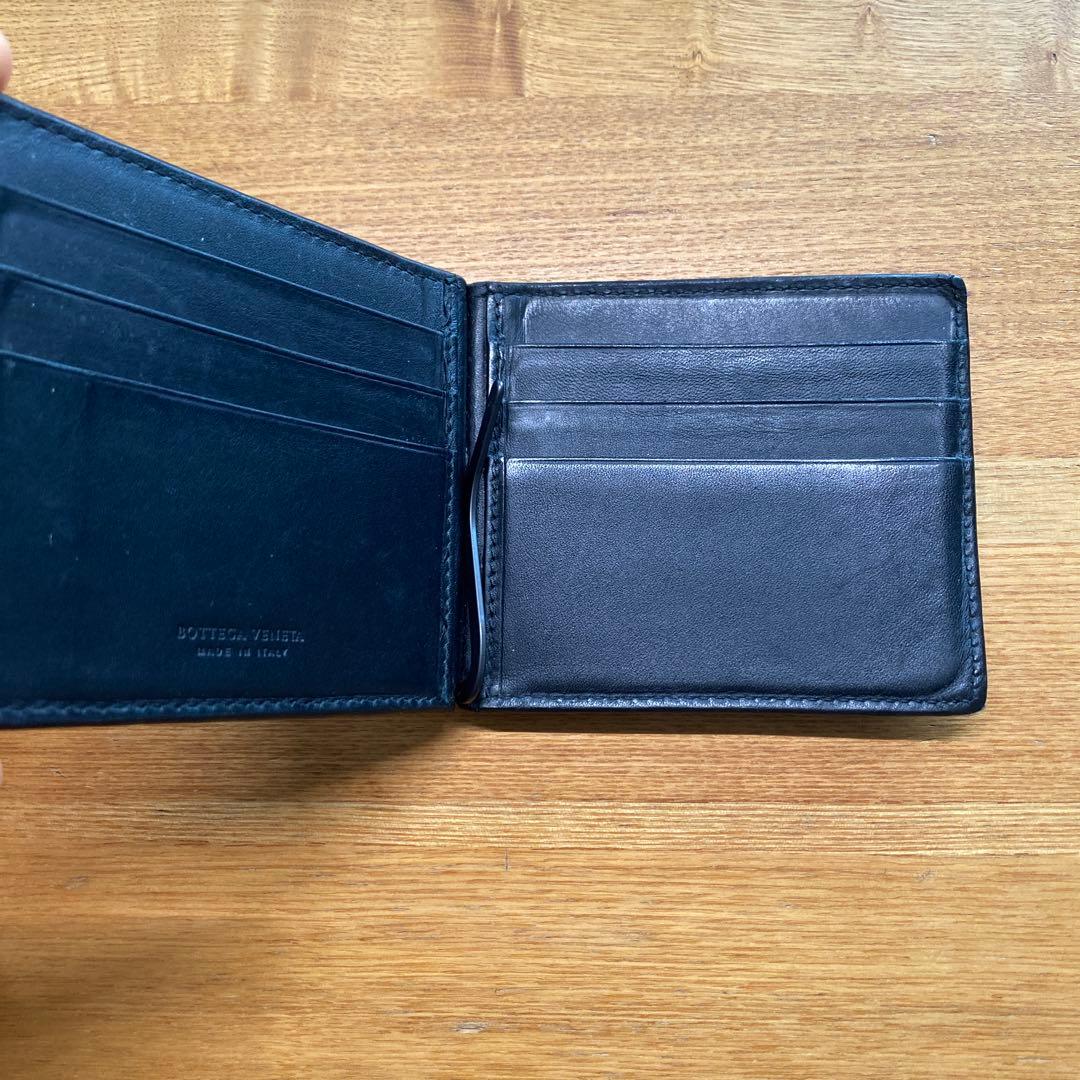 ボッテガヴェネタ マネークリップ 二つ折り財布　ブラック　正規店