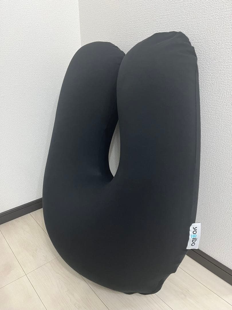 美品 yojibo ヨギボーサポート ブラッククッション
