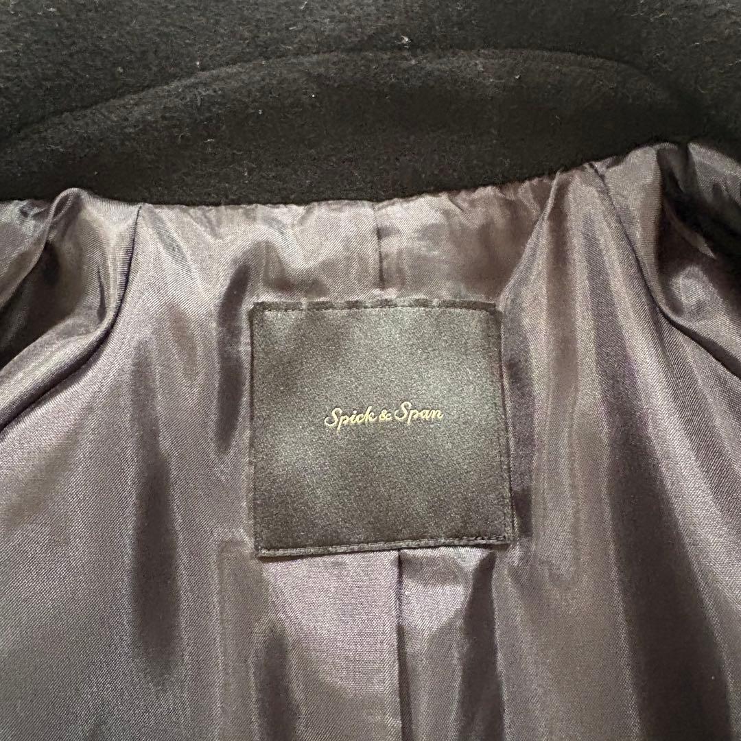 美品✨スピックアンドスパン　W/Ny モッサステンカラー ショート コート 36