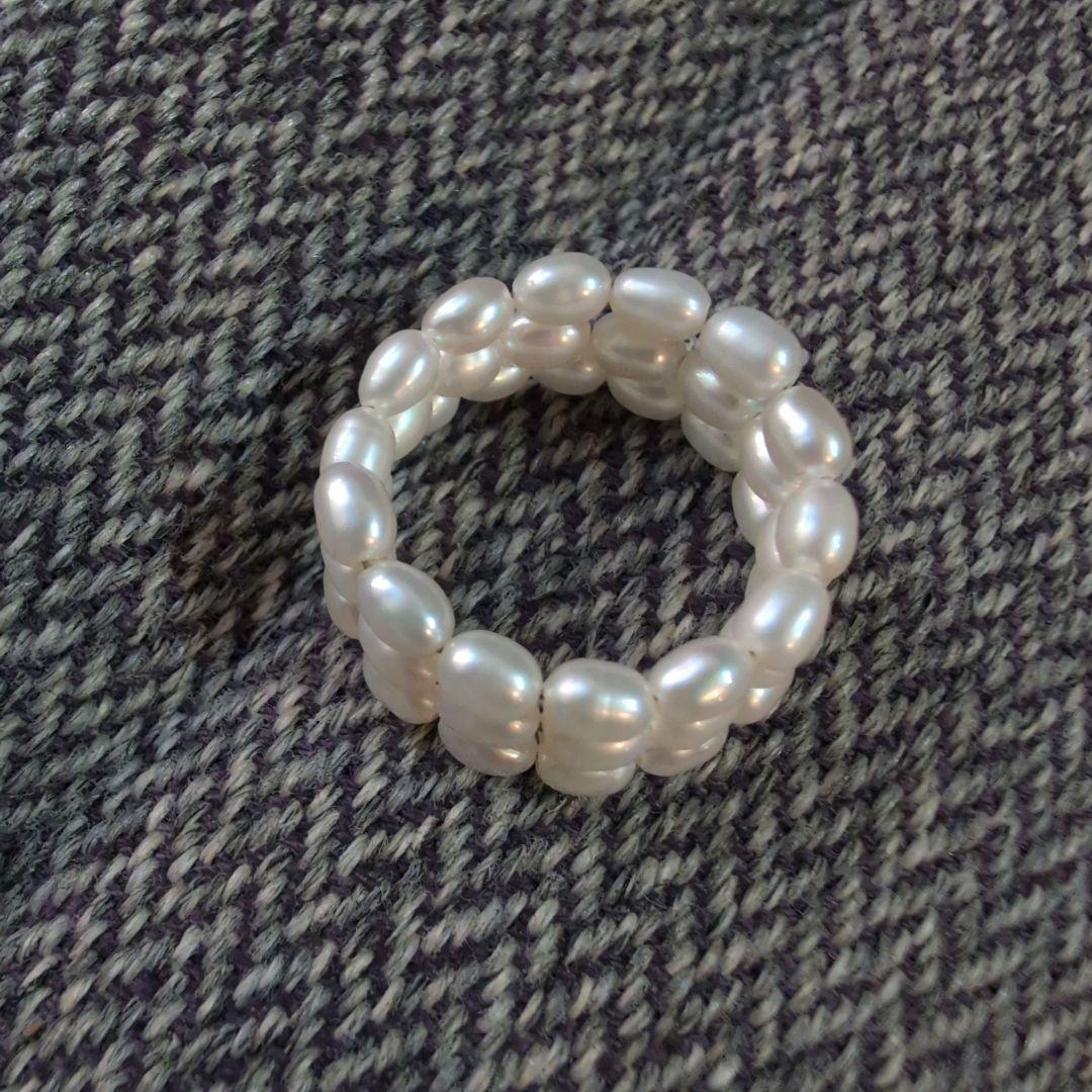 淡水真珠　ベビーパール　編み込み【ネックレス/時計/指輪/ブレスレット】セット