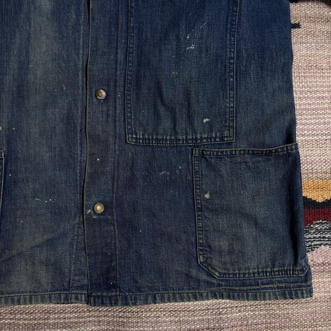 40s White field 大戦デニムカバーオール　鬼フェード　50s