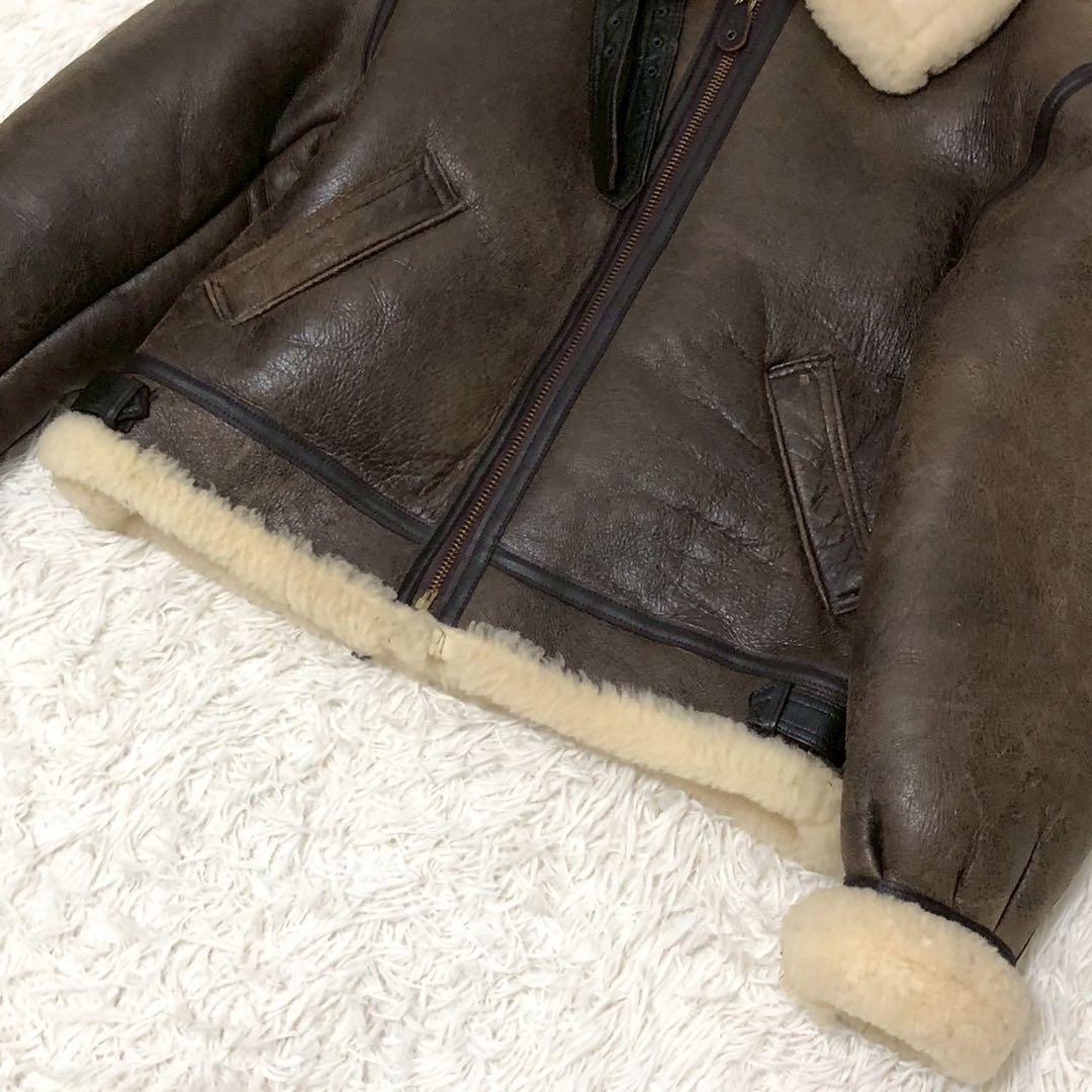 美品◎XXL/42サイズ◎AVIREX B-3 ムートンジャケット 米国製