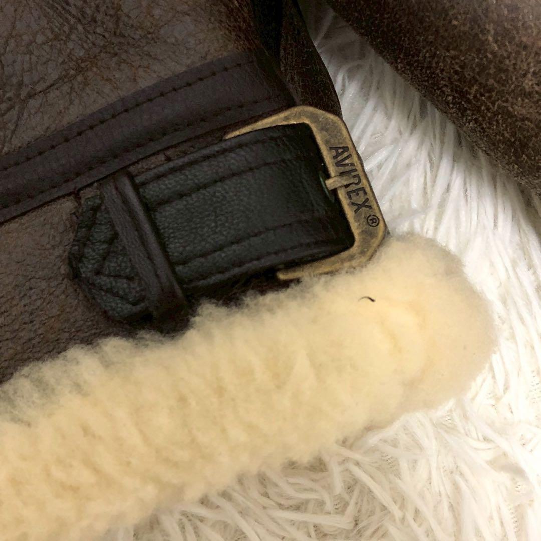 美品◎XXL/42サイズ◎AVIREX B-3 ムートンジャケット 米国製