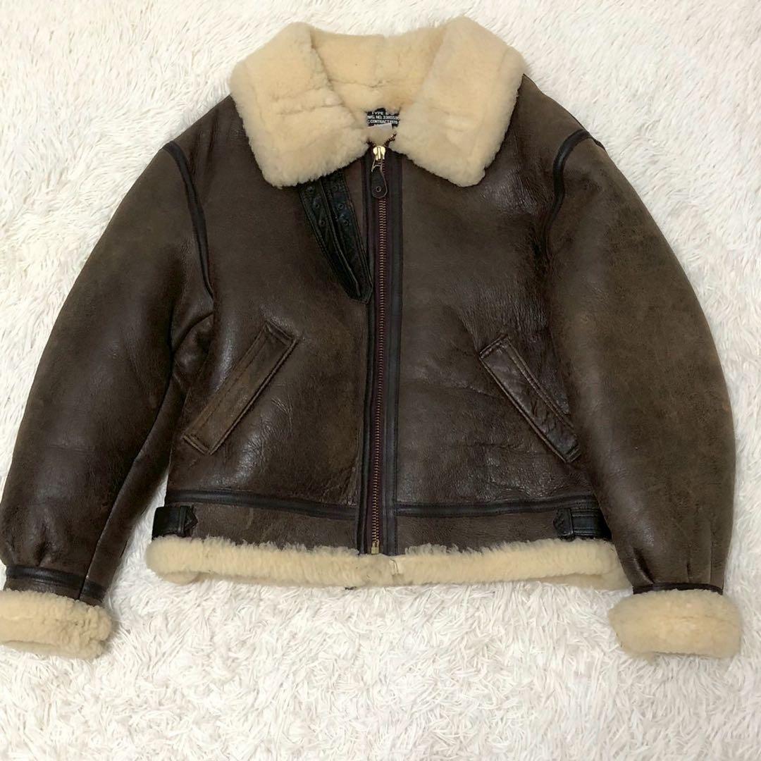 美品◎XXL/42サイズ◎AVIREX B-3 ムートンジャケット 米国製